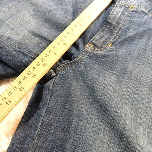 Nautica Stretch Denim Capri. Trouser Style with Cuff Hem. Woman's 12. Blue...... - Picture 7 of 8